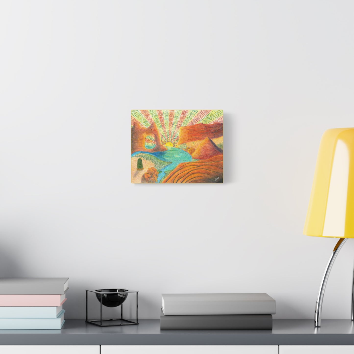Canvas Art - Sunset Serenity by Alma Later Art - Psychedelic Visionary Trippy Nature Wall Decor