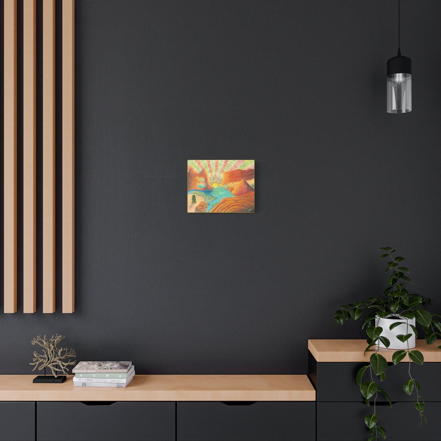 Canvas Art - Sunset Serenity by Alma Later Art - Psychedelic Visionary Trippy Nature Wall Decor