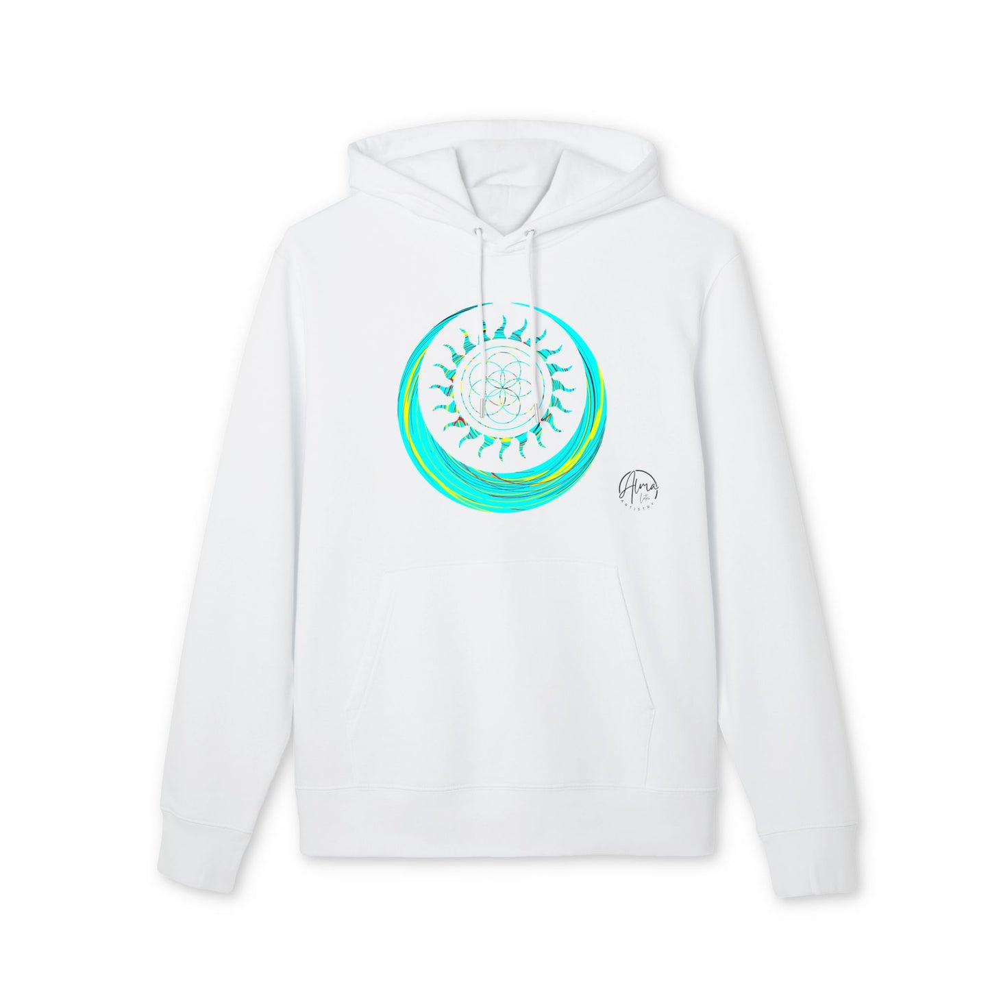 Vibrant Art Hooded Sweatshirt for Free Spirits, Cozy Hoodie, Graphic Sweatshirt, Summer Vibes, Beach Lover Gift, Unisex Pullover
