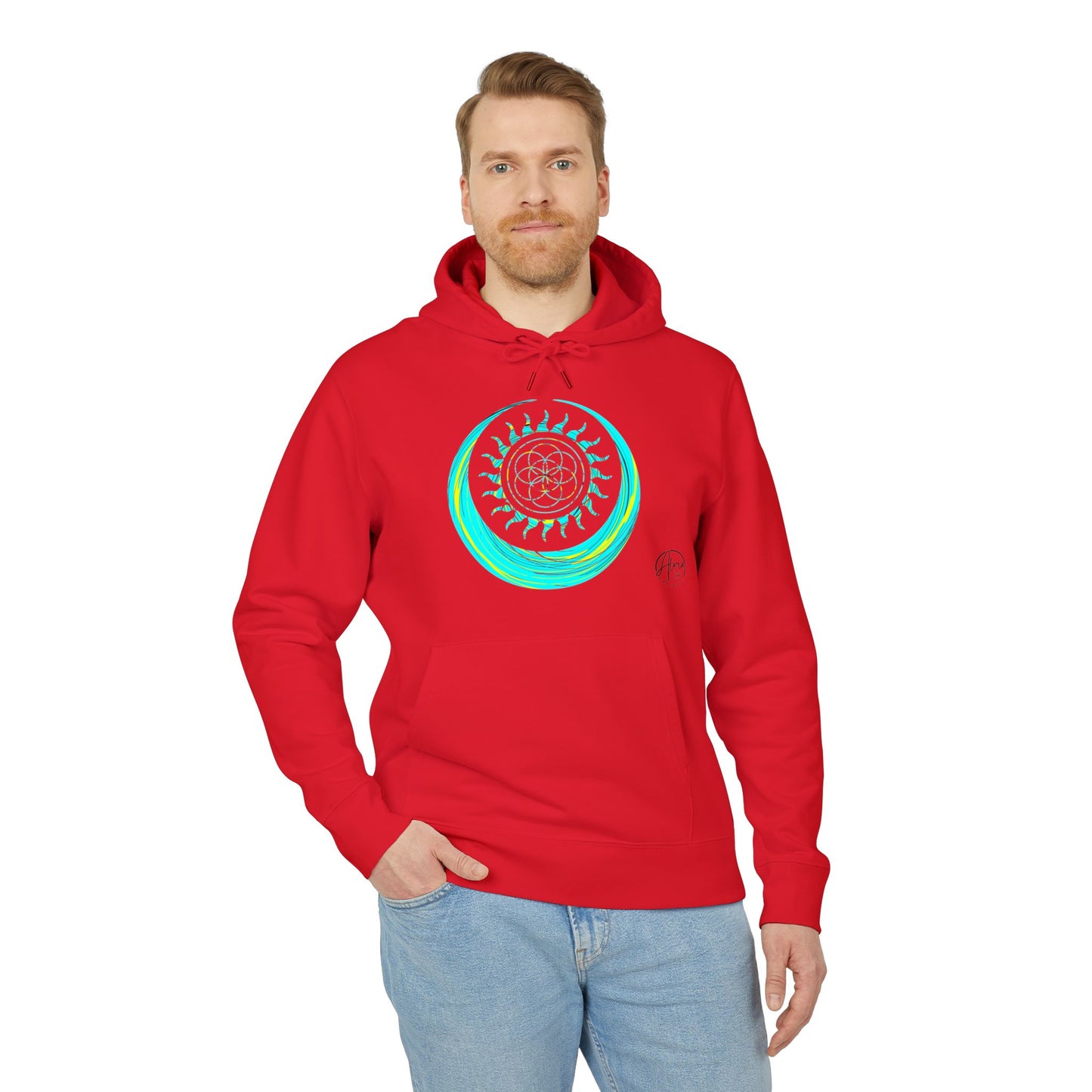 Vibrant Art Hooded Sweatshirt for Free Spirits, Cozy Hoodie, Graphic Sweatshirt, Summer Vibes, Beach Lover Gift, Unisex Pullover