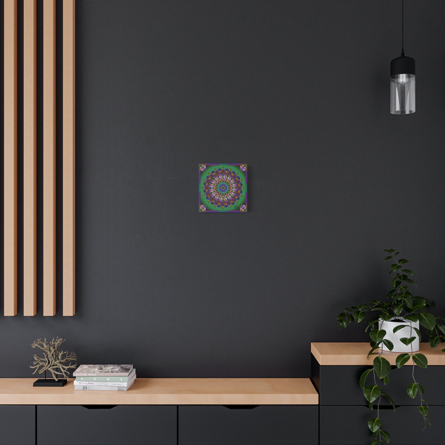 AlmaLaterArt, Mandala Meditation tool Art canvas, Psychedelic Visionary Art, Spiritual Wall Decor, Boho Home Decor, Mandala Art