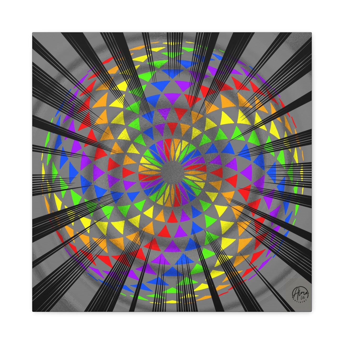 Canvas Print Rainbow Torus Art by Alma Later Art