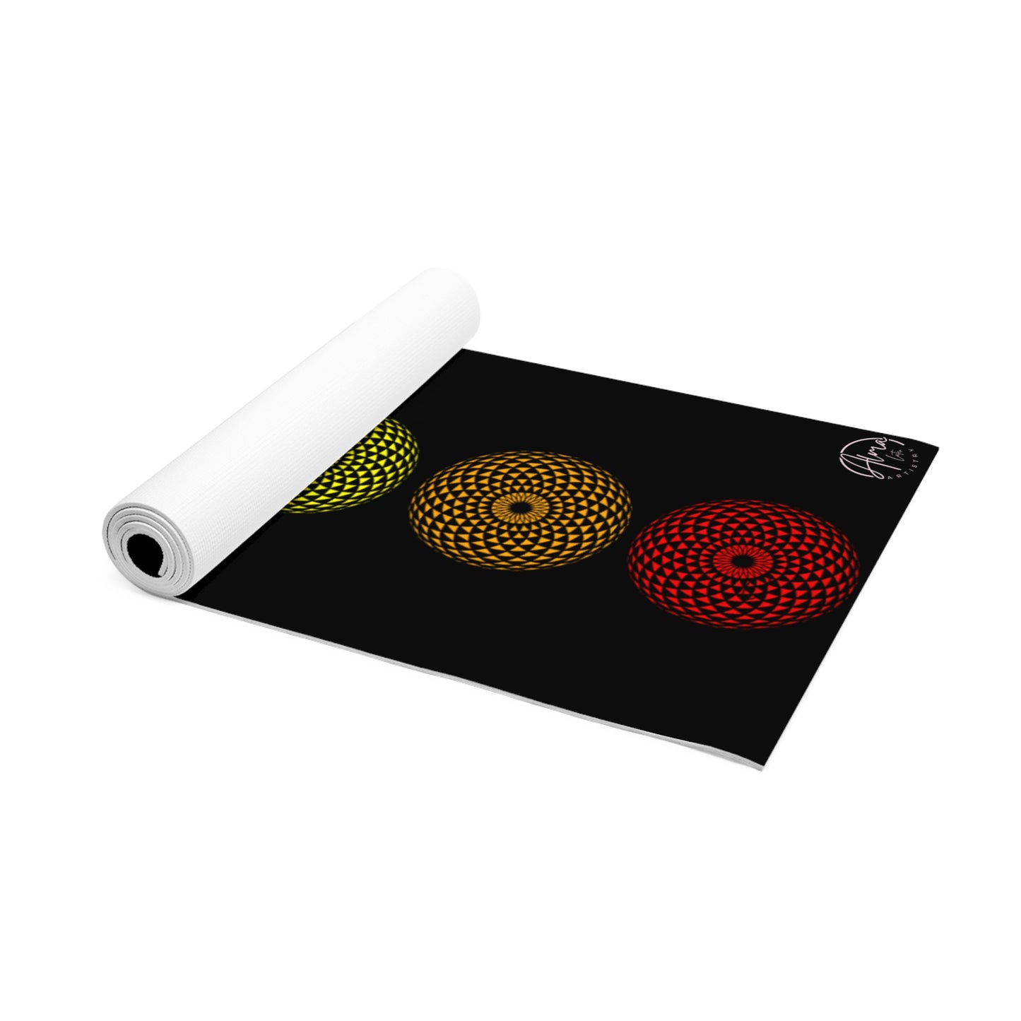 Stylish Yoga Mat, Rainbow Torus Design, Sacred Geometry Art, Foam Workout Mat, Exercise Mat, Meditation Mat, Yoga Lover Gift