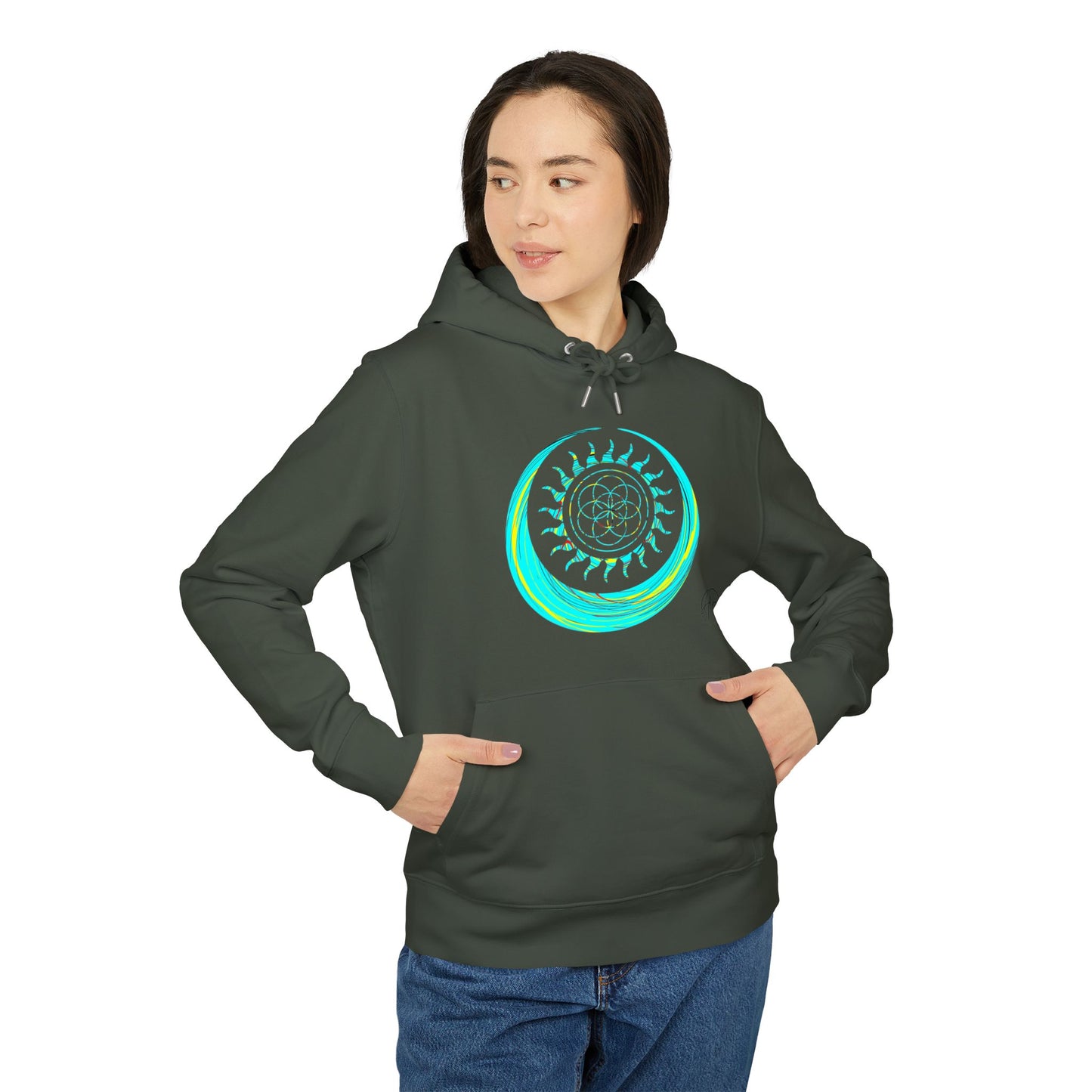 Vibrant Art Hooded Sweatshirt for Free Spirits, Cozy Hoodie, Graphic Sweatshirt, Summer Vibes, Beach Lover Gift, Unisex Pullover