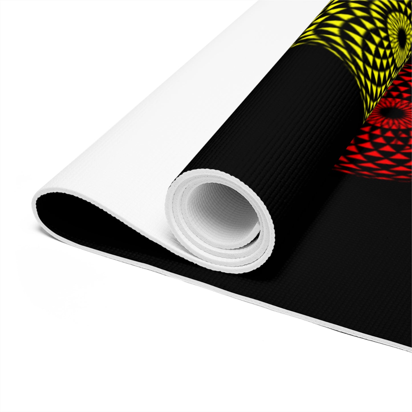 Stylish Yoga Mat, Rainbow Torus Design, Sacred Geometry Art, Foam Workout Mat, Exercise Mat, Meditation Mat, Yoga Lover Gift