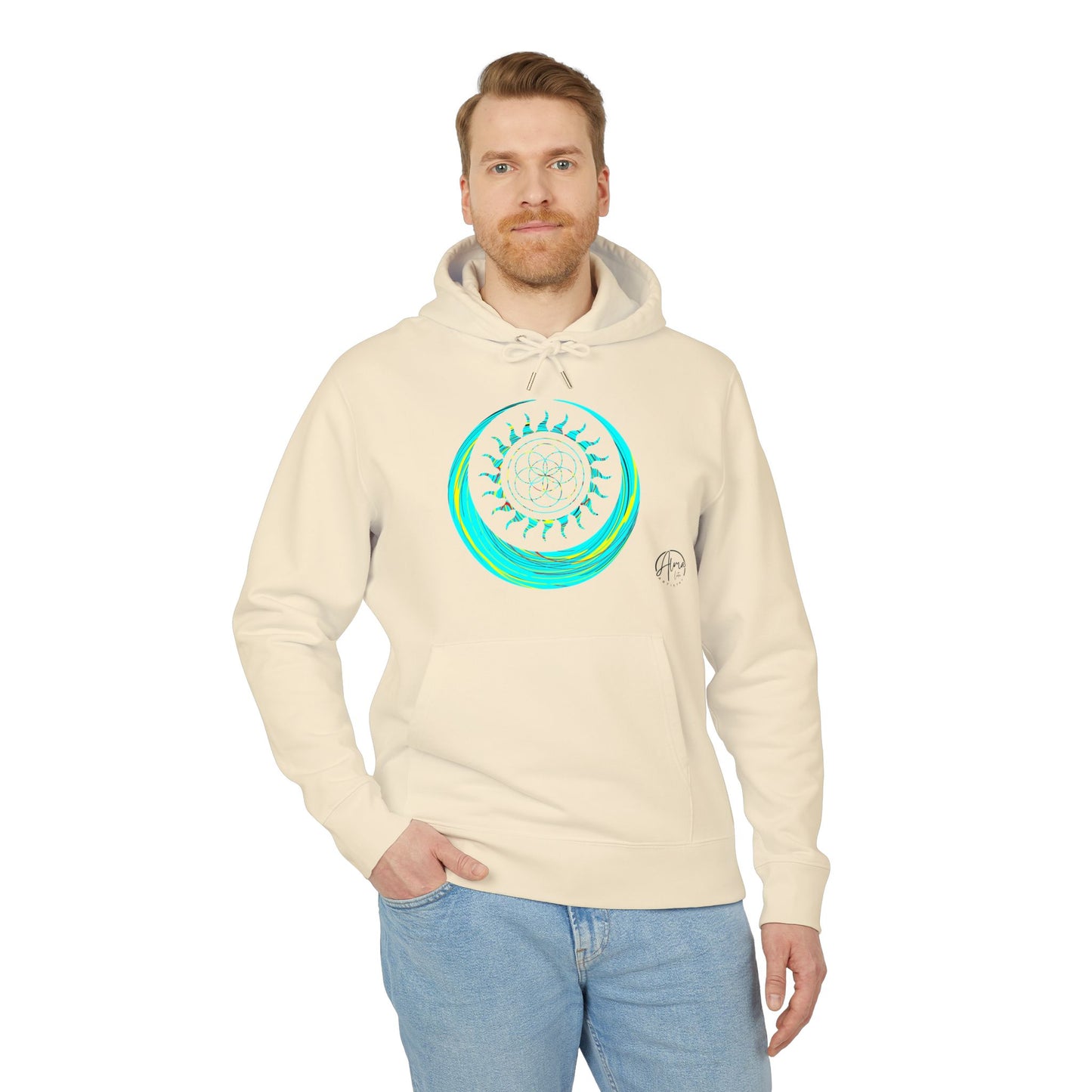 Vibrant Art Hooded Sweatshirt for Free Spirits, Cozy Hoodie, Graphic Sweatshirt, Summer Vibes, Beach Lover Gift, Unisex Pullover