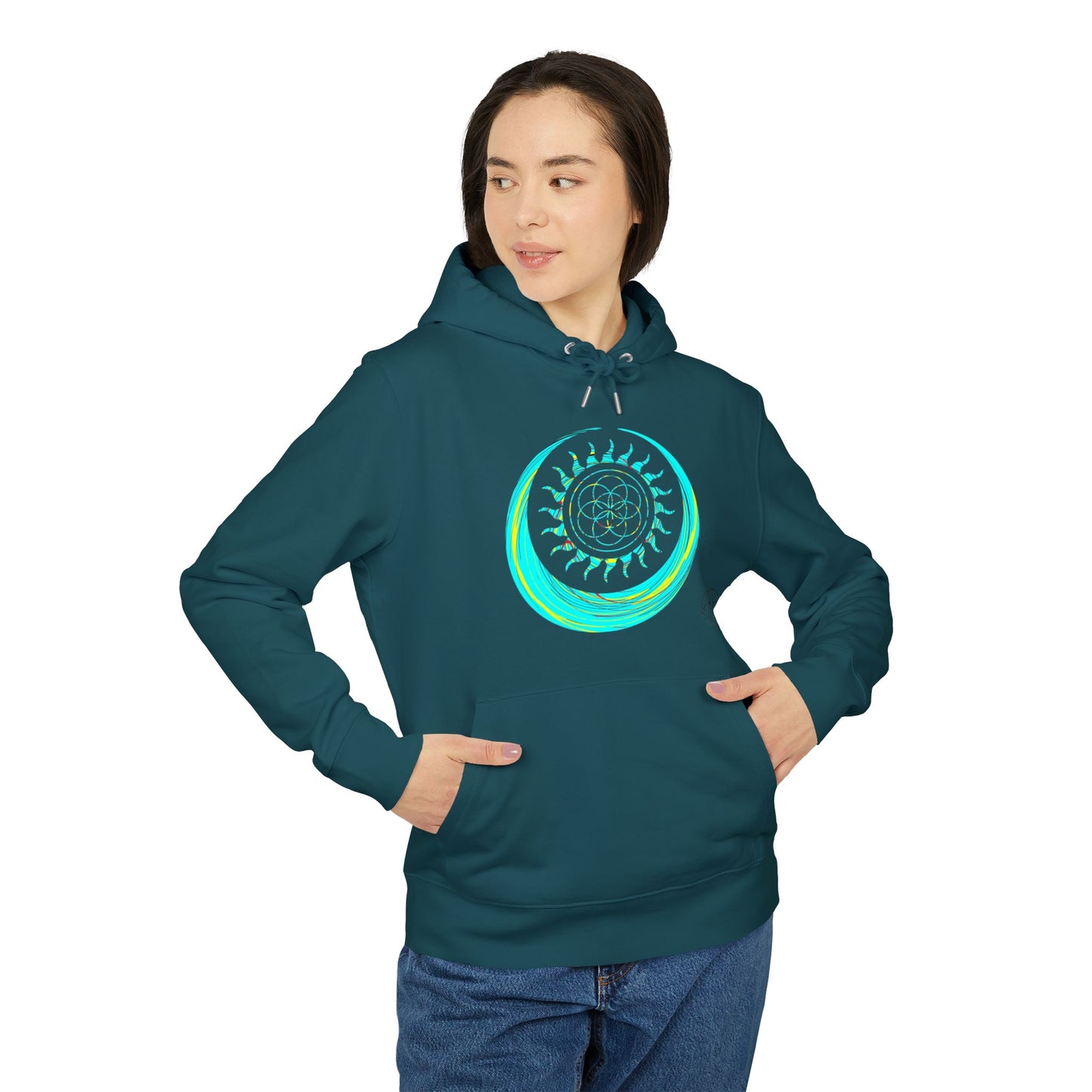 Vibrant Art Hooded Sweatshirt for Free Spirits, Cozy Hoodie, Graphic Sweatshirt, Summer Vibes, Beach Lover Gift, Unisex Pullover
