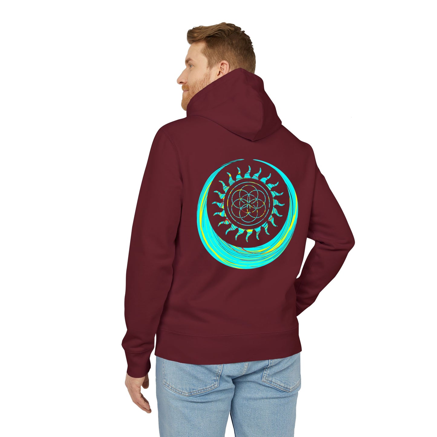Vibrant Art Hooded Sweatshirt for Free Spirits, Cozy Hoodie, Graphic Sweatshirt, Summer Vibes, Beach Lover Gift, Unisex Pullover