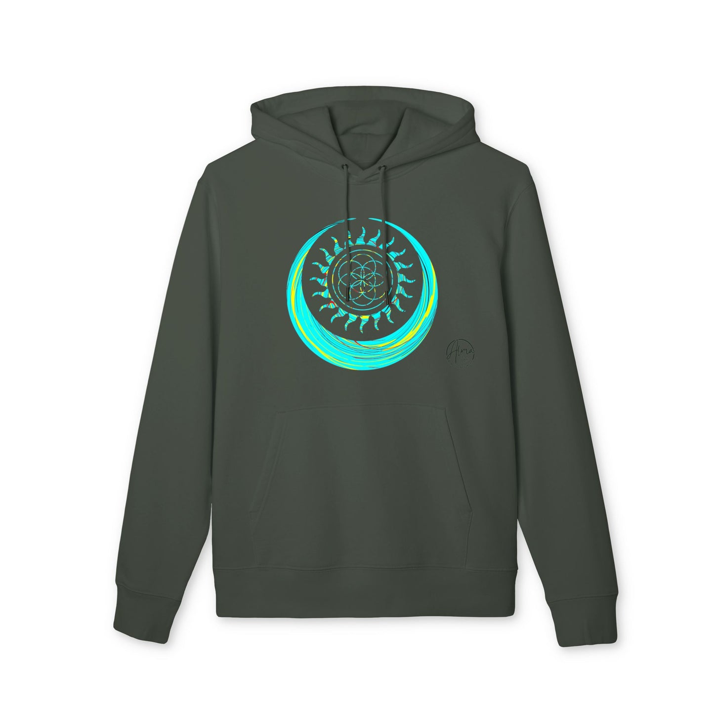 Vibrant Art Hooded Sweatshirt for Free Spirits, Cozy Hoodie, Graphic Sweatshirt, Summer Vibes, Beach Lover Gift, Unisex Pullover