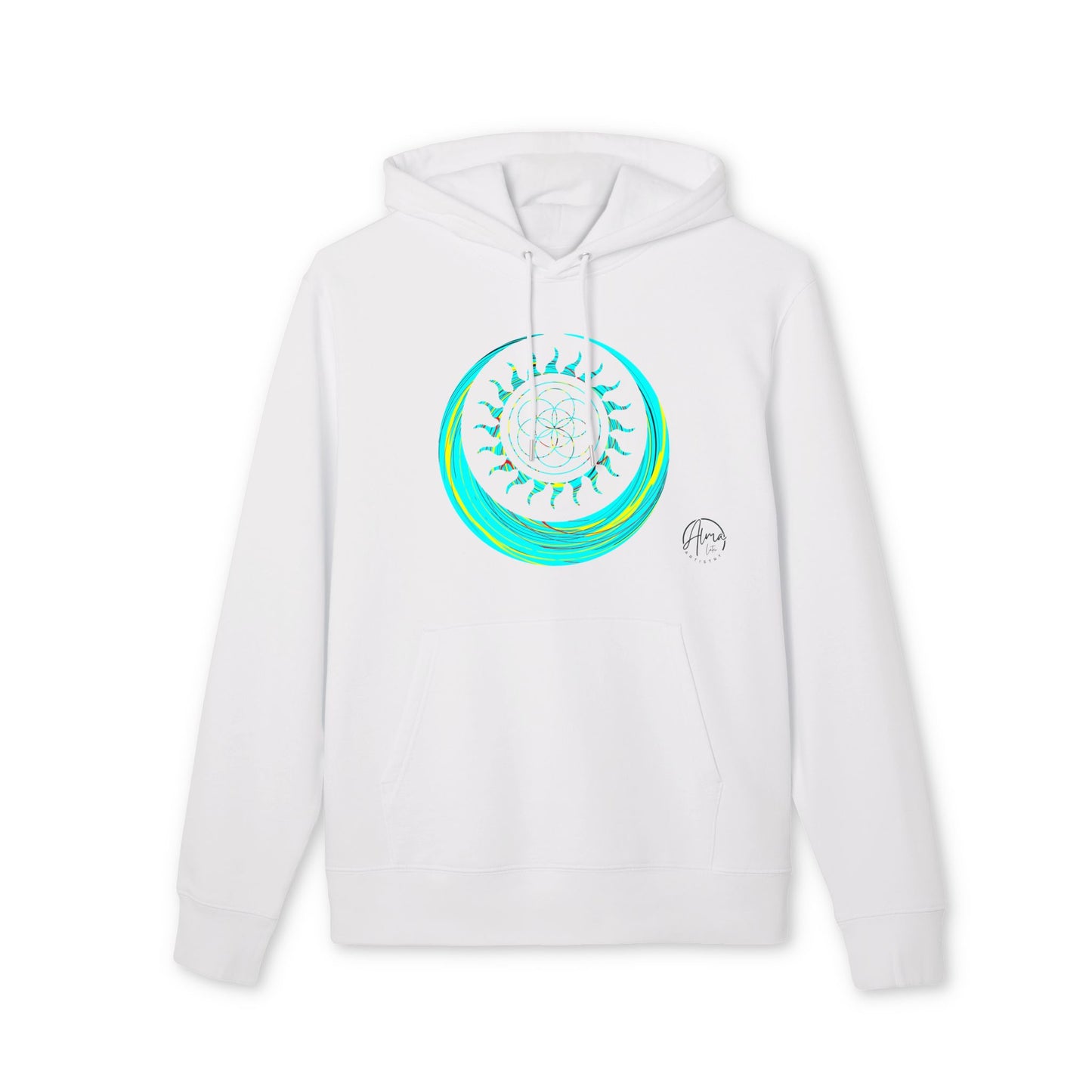 Vibrant Art Hooded Sweatshirt for Free Spirits, Cozy Hoodie, Graphic Sweatshirt, Summer Vibes, Beach Lover Gift, Unisex Pullover