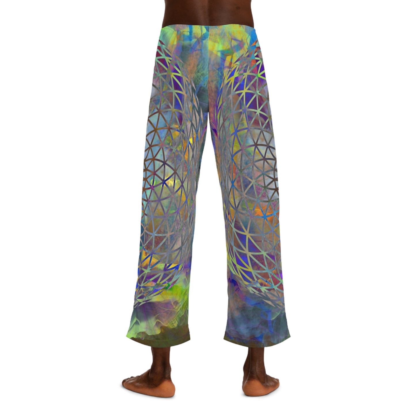 Sacred Geometry Festival Pants, Men's Pajama Bottoms, Psychedelic Lounge Wear, Boho Dance Apparel, Hippie Nightwear