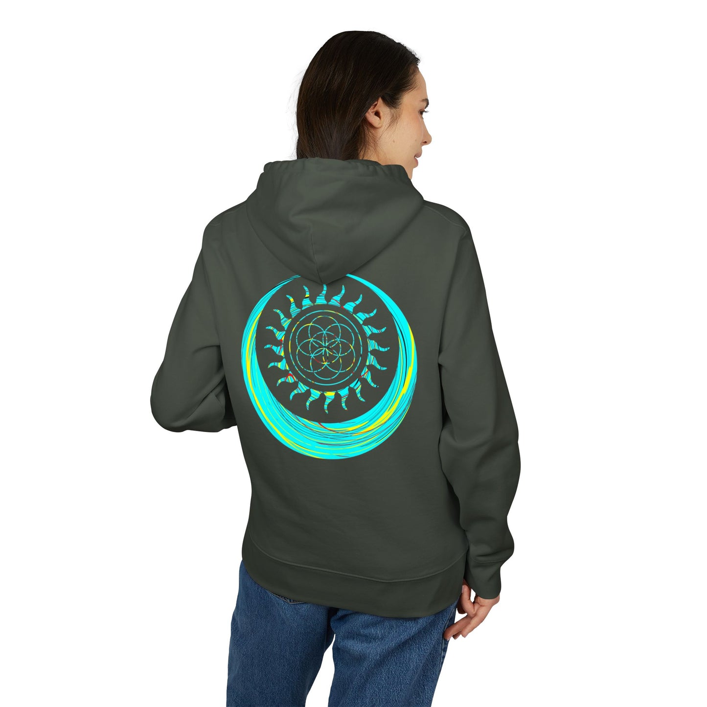 Vibrant Art Hooded Sweatshirt for Free Spirits, Cozy Hoodie, Graphic Sweatshirt, Summer Vibes, Beach Lover Gift, Unisex Pullover