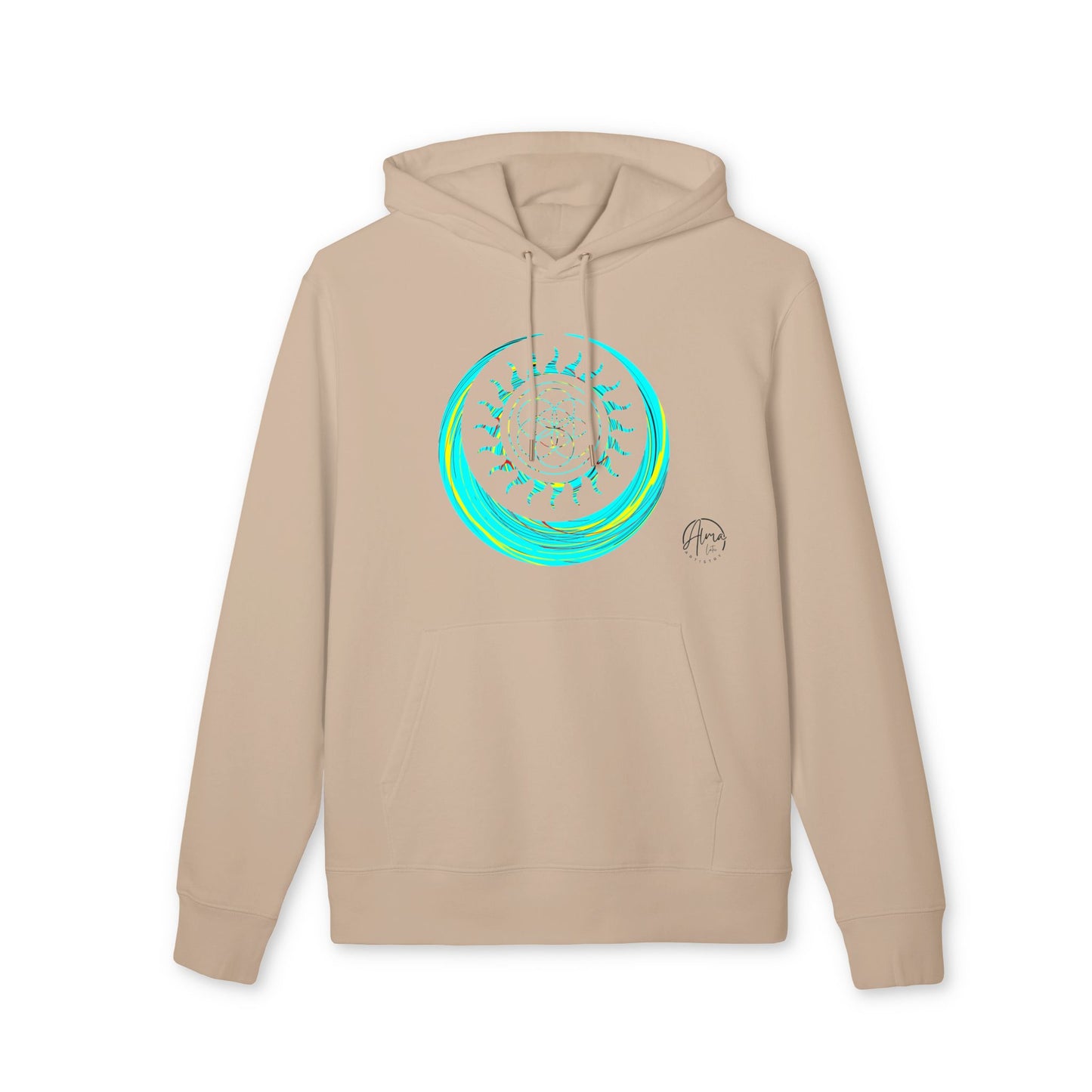 Vibrant Art Hooded Sweatshirt for Free Spirits, Cozy Hoodie, Graphic Sweatshirt, Summer Vibes, Beach Lover Gift, Unisex Pullover