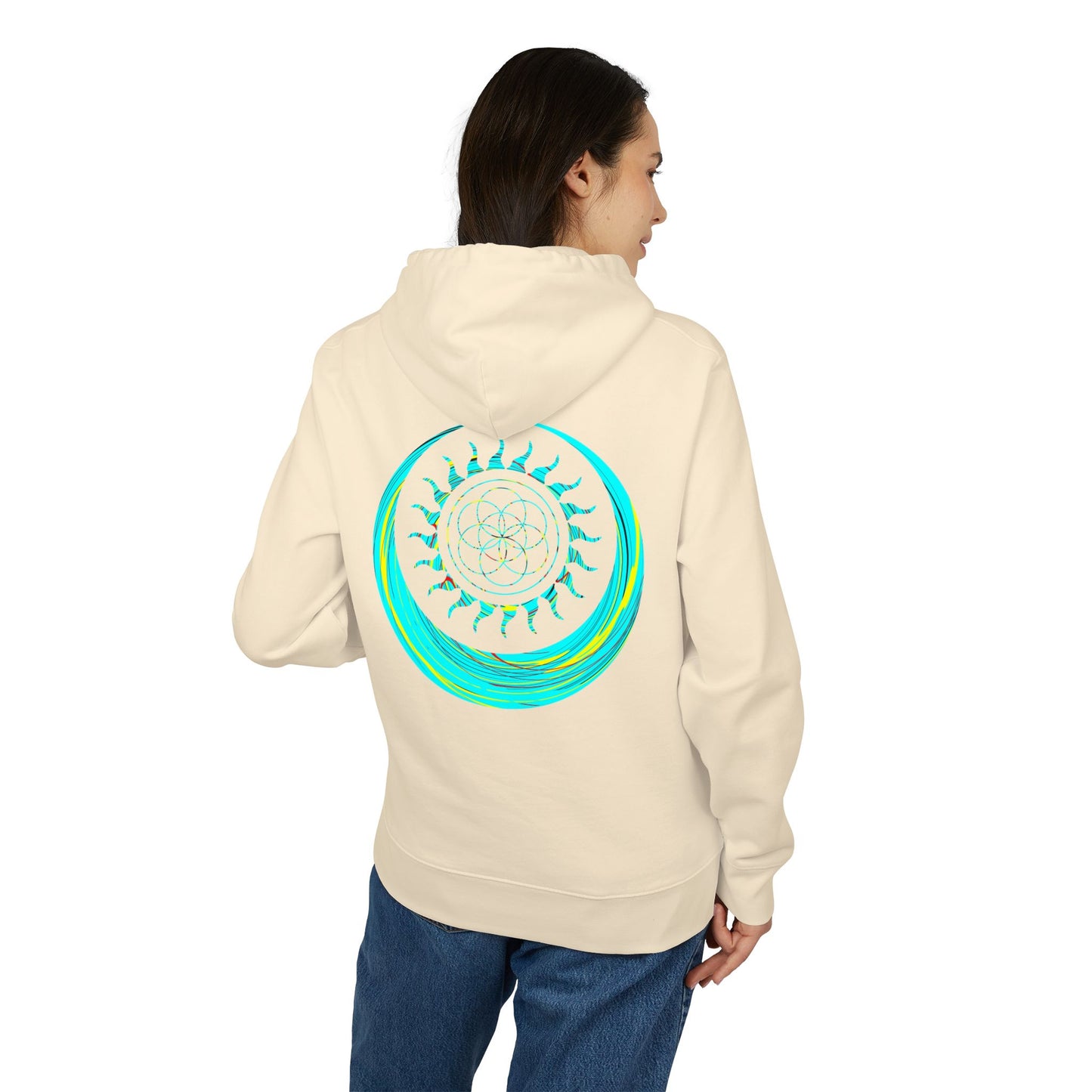 Vibrant Art Hooded Sweatshirt for Free Spirits, Cozy Hoodie, Graphic Sweatshirt, Summer Vibes, Beach Lover Gift, Unisex Pullover