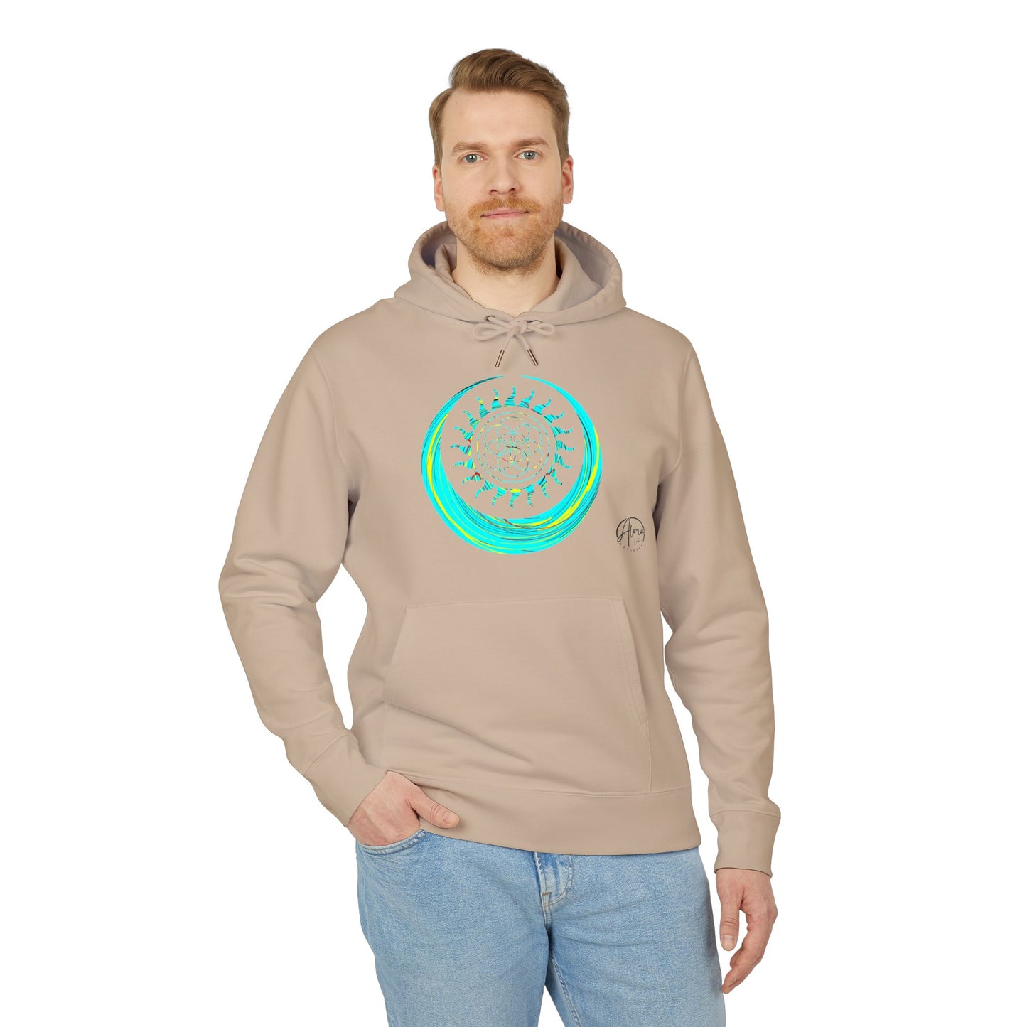 Vibrant Art Hooded Sweatshirt for Free Spirits, Cozy Hoodie, Graphic Sweatshirt, Summer Vibes, Beach Lover Gift, Unisex Pullover