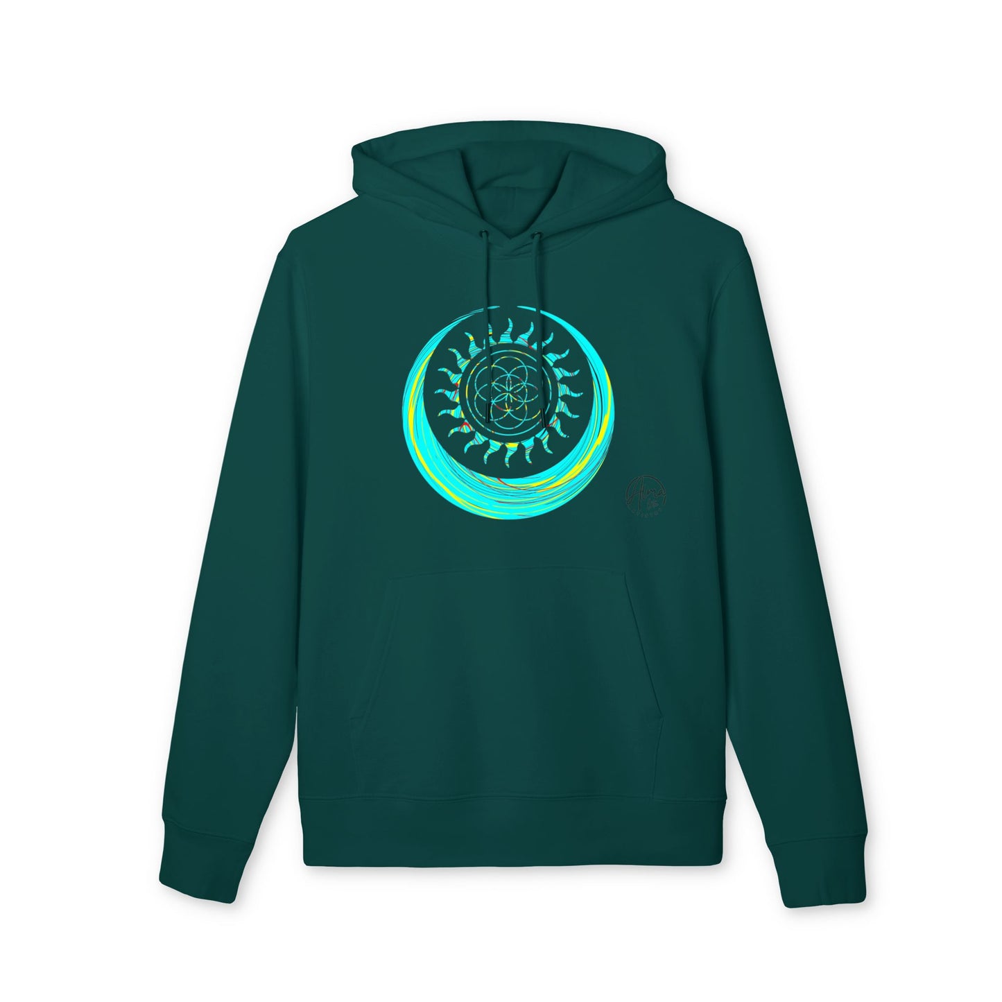 Vibrant Art Hooded Sweatshirt for Free Spirits, Cozy Hoodie, Graphic Sweatshirt, Summer Vibes, Beach Lover Gift, Unisex Pullover