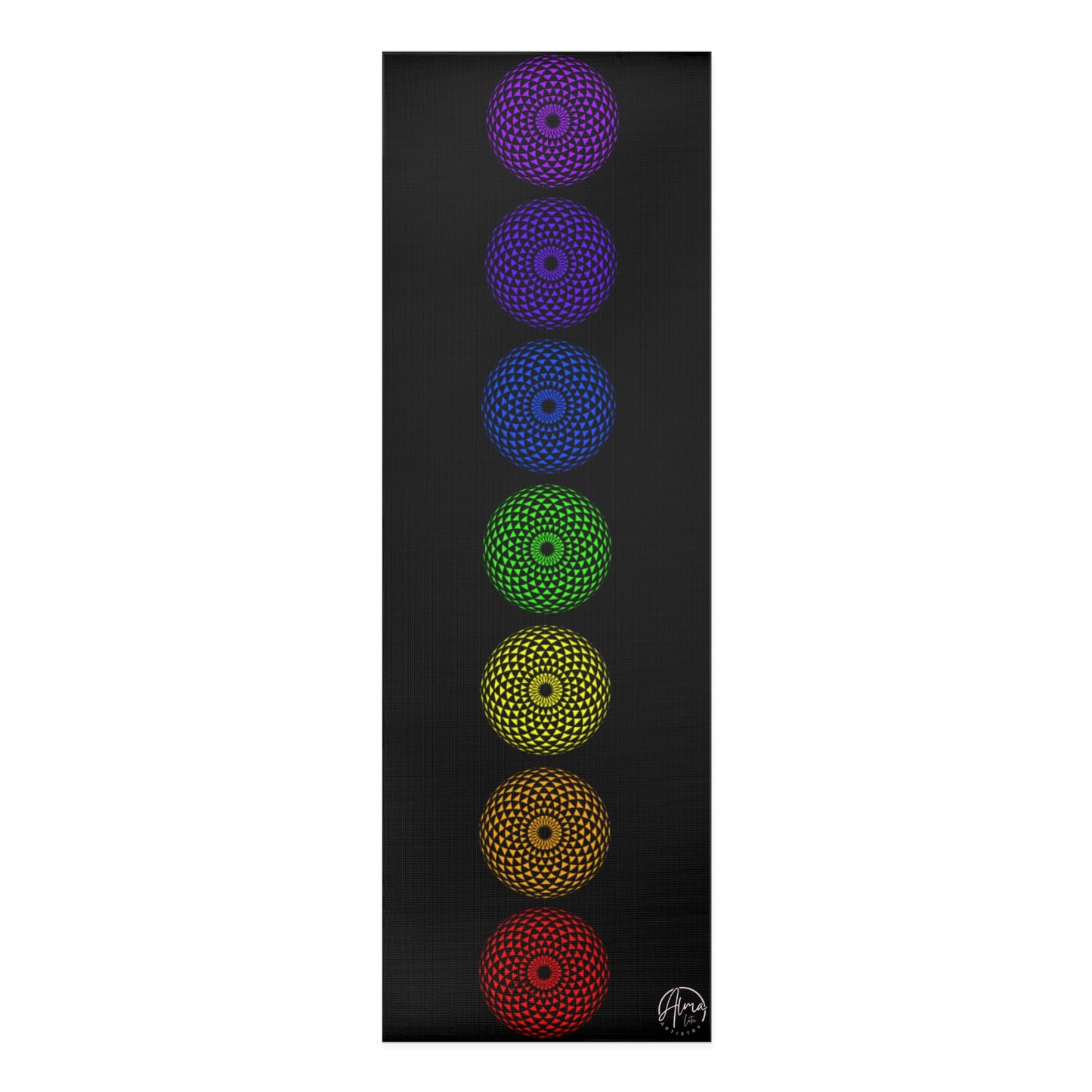 Stylish Yoga Mat, Rainbow Torus Design, Sacred Geometry Art, Foam Workout Mat, Exercise Mat, Meditation Mat, Yoga Lover Gift