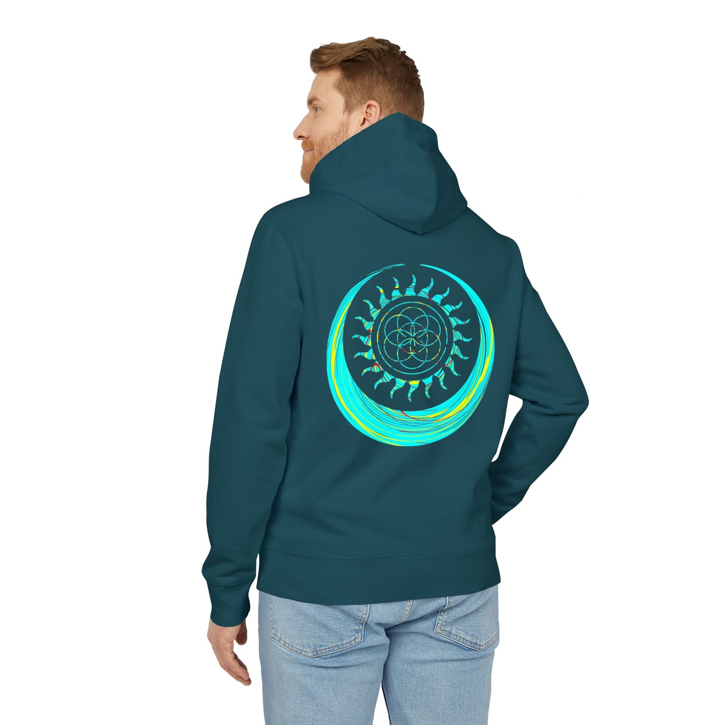 Vibrant Art Hooded Sweatshirt for Free Spirits, Cozy Hoodie, Graphic Sweatshirt, Summer Vibes, Beach Lover Gift, Unisex Pullover