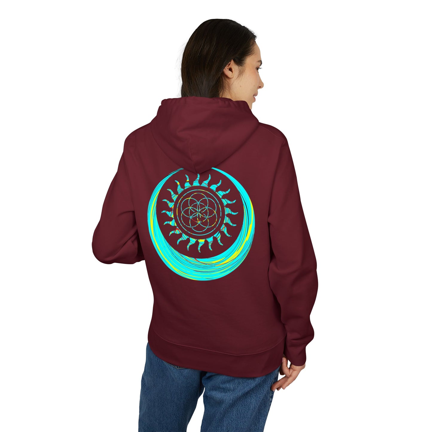 Vibrant Art Hooded Sweatshirt for Free Spirits, Cozy Hoodie, Graphic Sweatshirt, Summer Vibes, Beach Lover Gift, Unisex Pullover