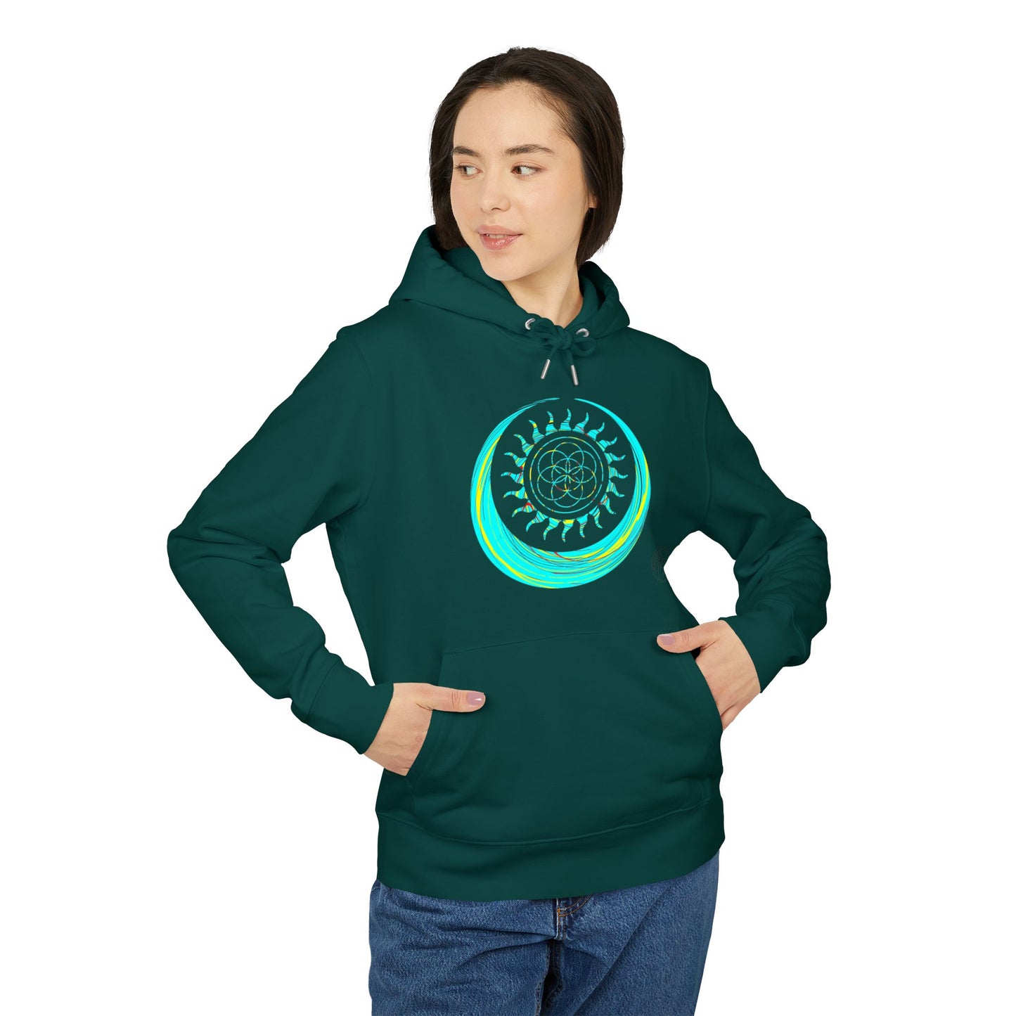 Vibrant Art Hooded Sweatshirt for Free Spirits, Cozy Hoodie, Graphic Sweatshirt, Summer Vibes, Beach Lover Gift, Unisex Pullover