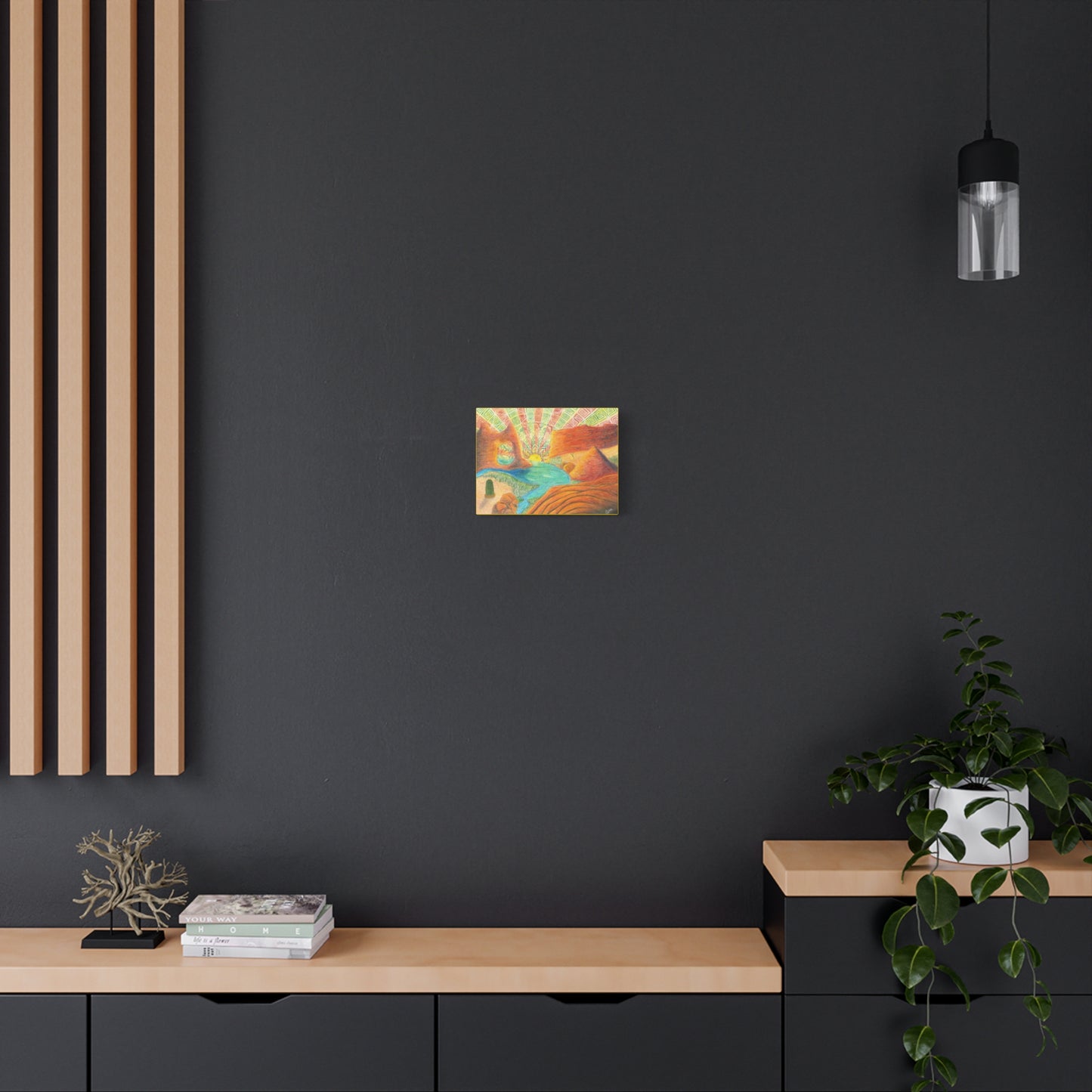 Canvas Art - Sunset Serenity by Alma Later Art - Psychedelic Visionary Trippy Nature Wall Decor