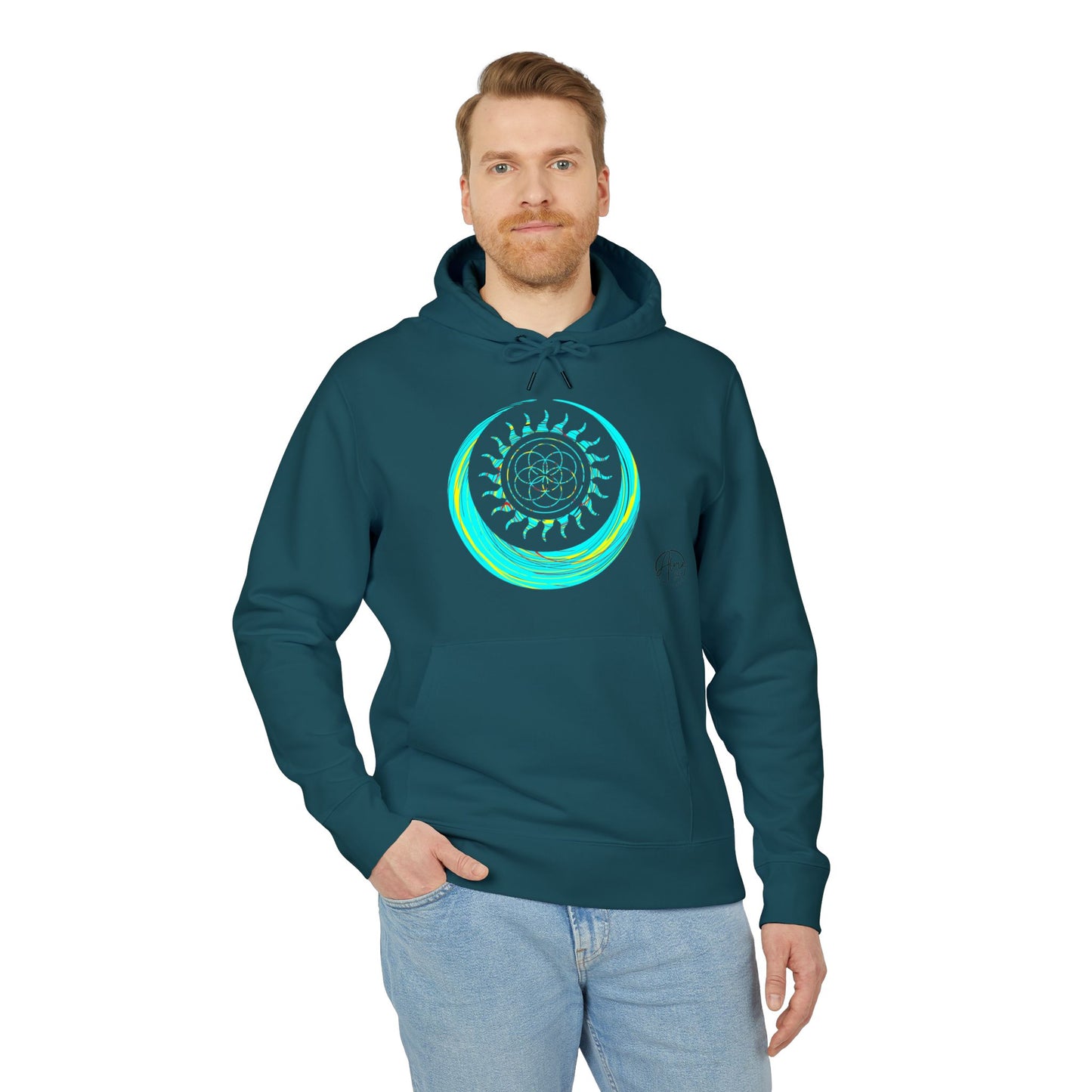 Vibrant Art Hooded Sweatshirt for Free Spirits, Cozy Hoodie, Graphic Sweatshirt, Summer Vibes, Beach Lover Gift, Unisex Pullover