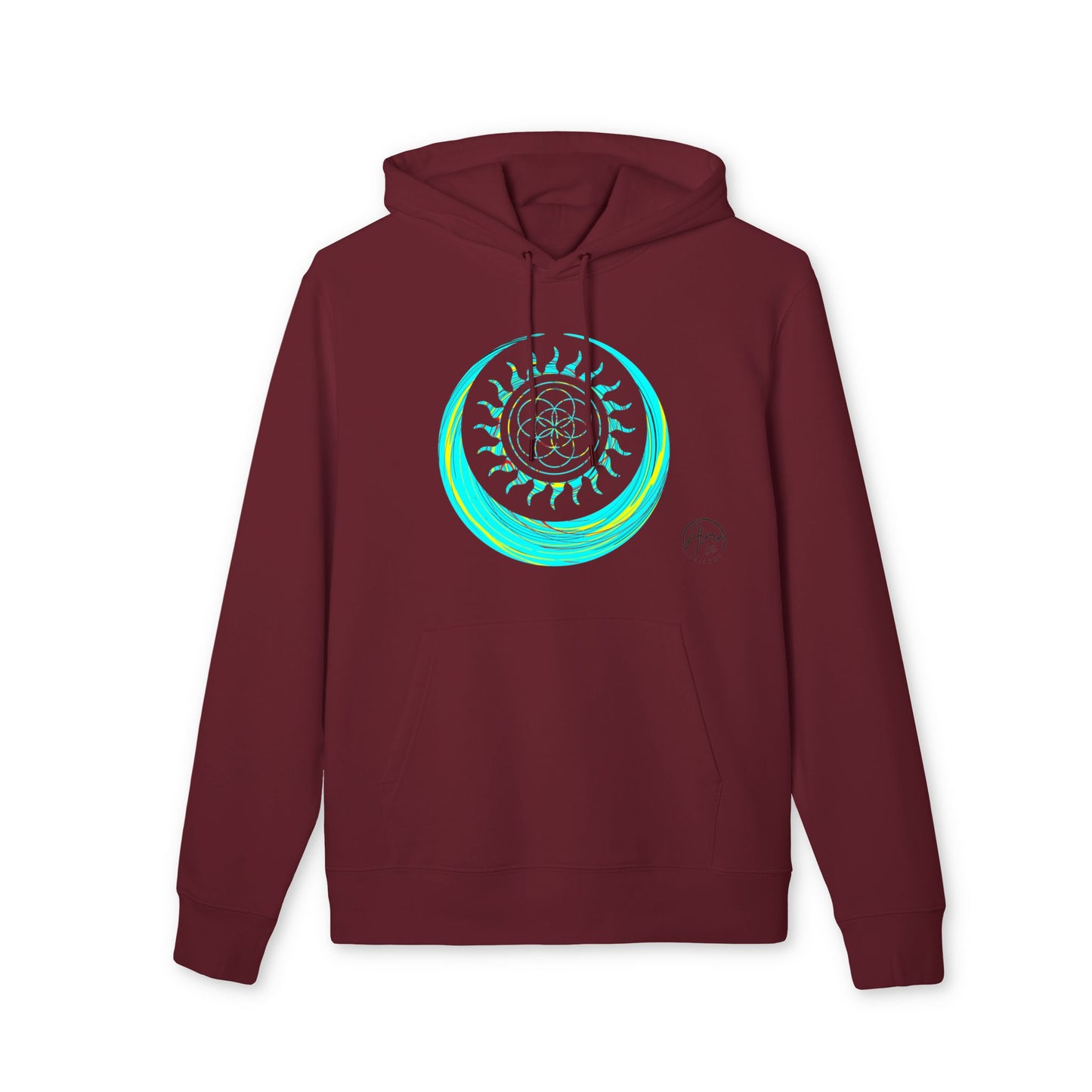 Vibrant Art Hooded Sweatshirt for Free Spirits, Cozy Hoodie, Graphic Sweatshirt, Summer Vibes, Beach Lover Gift, Unisex Pullover