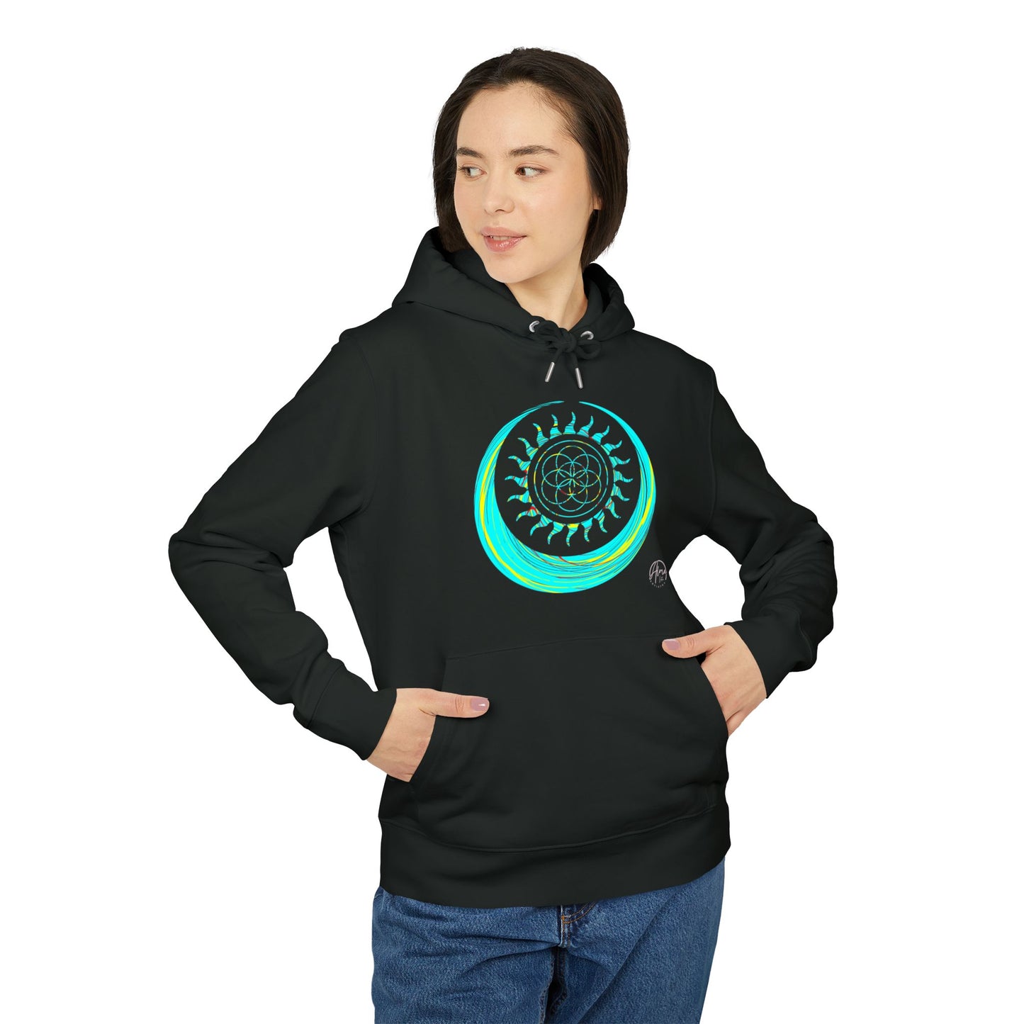 Vibrant Art Hooded Sweatshirt for Free Spirits, Cozy Hoodie, Graphic Sweatshirt, Summer Vibes, Beach Lover Gift, Unisex Pullover
