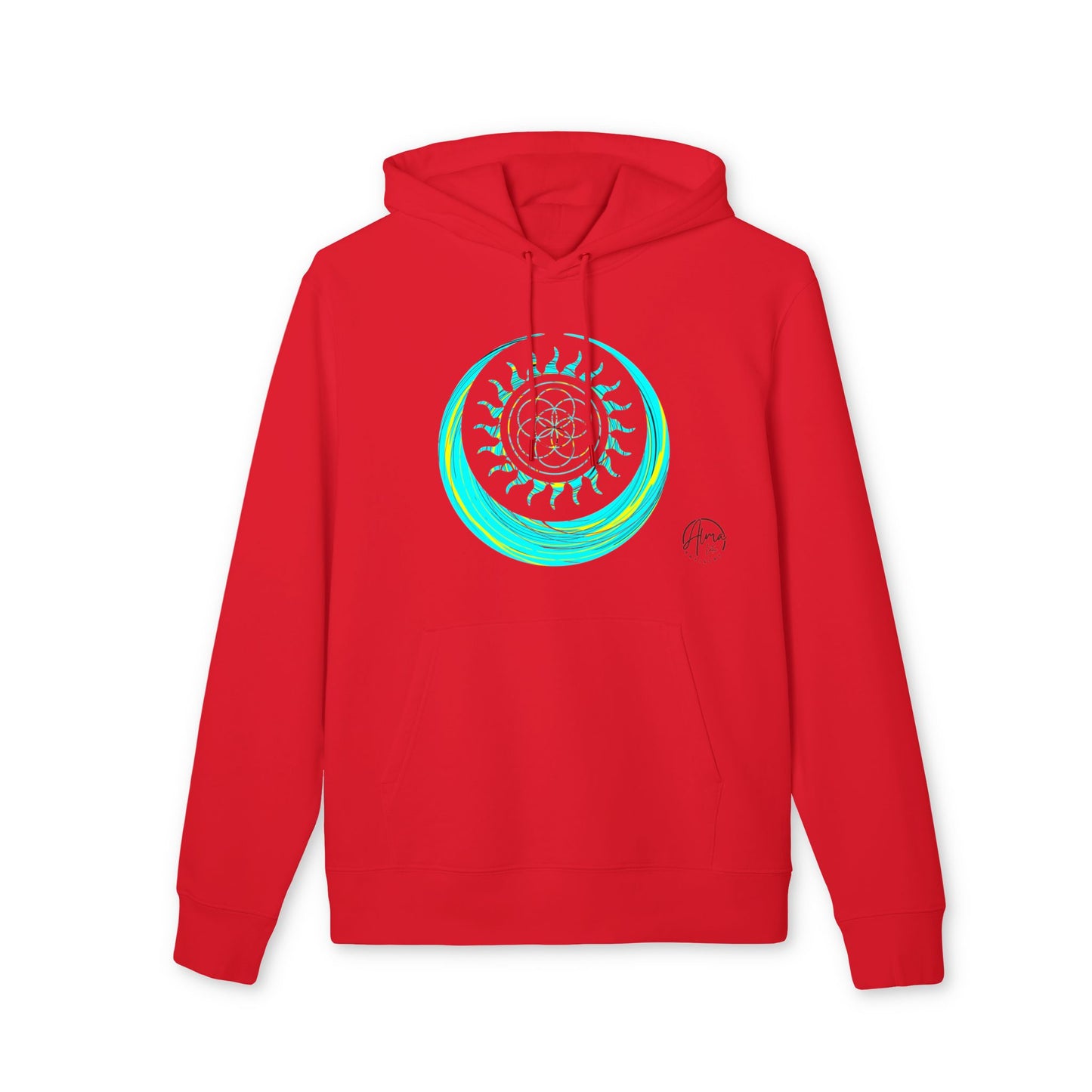 Vibrant Art Hooded Sweatshirt for Free Spirits, Cozy Hoodie, Graphic Sweatshirt, Summer Vibes, Beach Lover Gift, Unisex Pullover