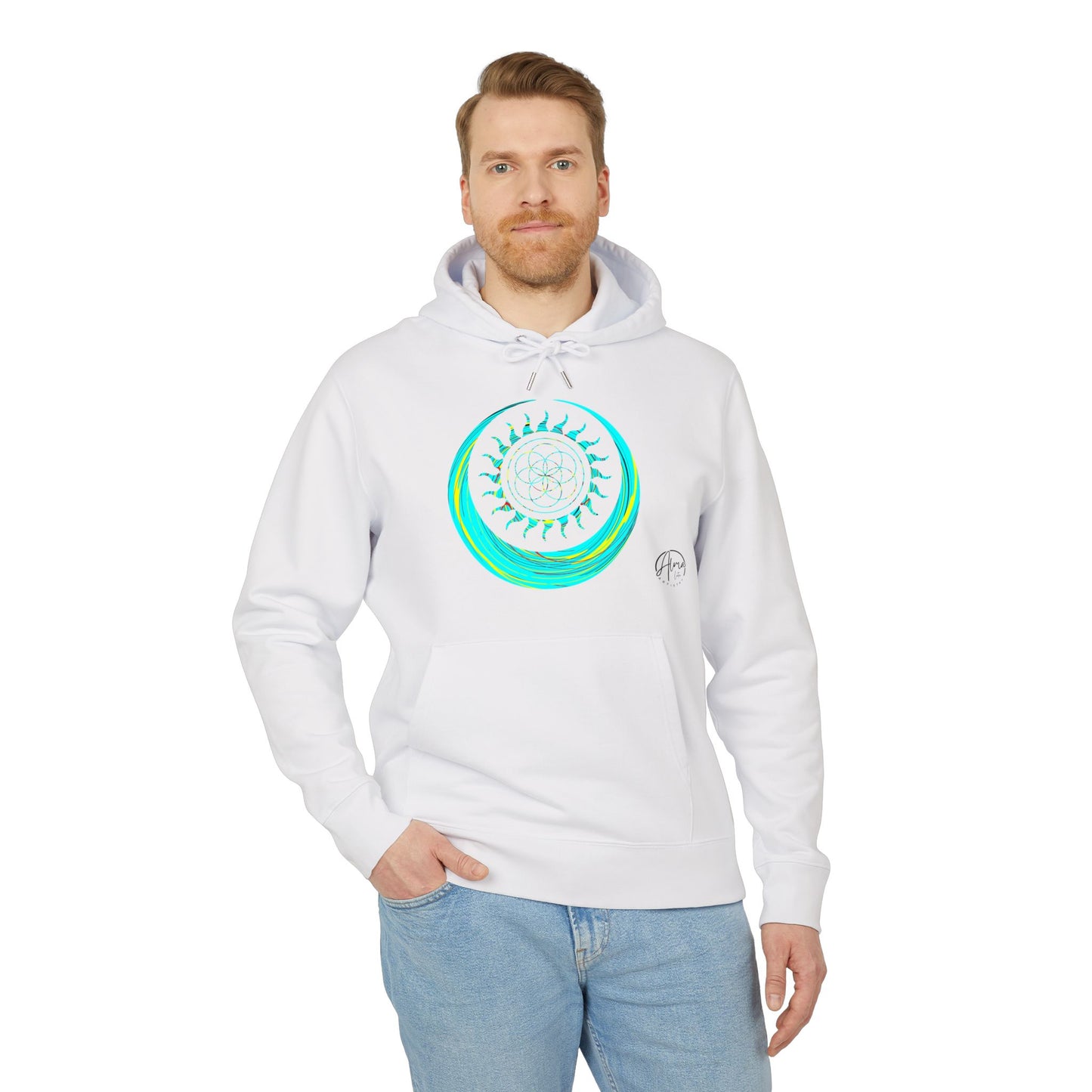 Vibrant Art Hooded Sweatshirt for Free Spirits, Cozy Hoodie, Graphic Sweatshirt, Summer Vibes, Beach Lover Gift, Unisex Pullover