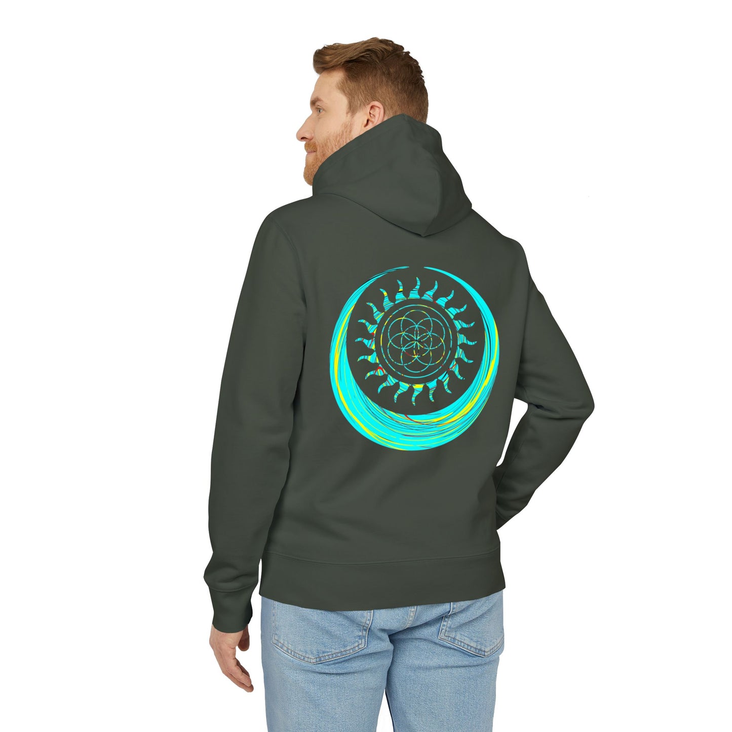 Vibrant Art Hooded Sweatshirt for Free Spirits, Cozy Hoodie, Graphic Sweatshirt, Summer Vibes, Beach Lover Gift, Unisex Pullover