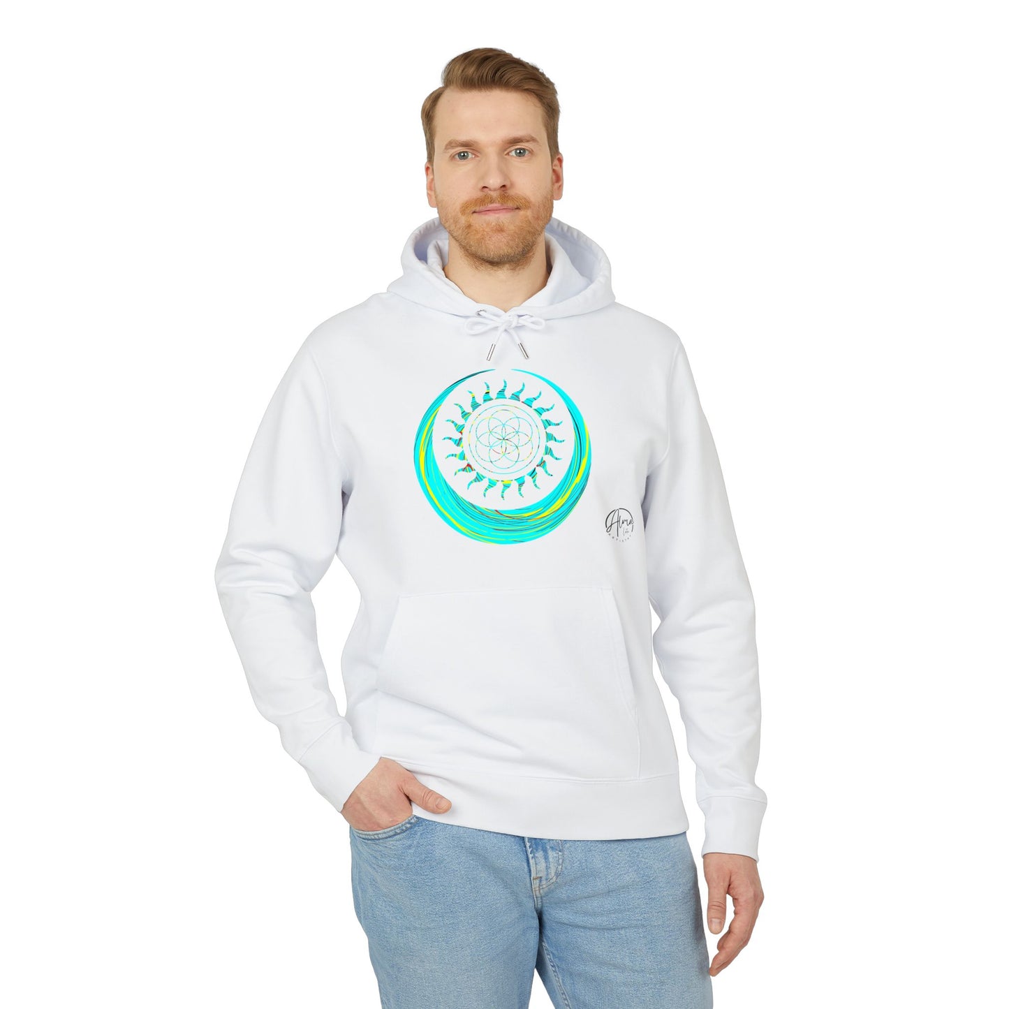 Vibrant Art Hooded Sweatshirt for Free Spirits, Cozy Hoodie, Graphic Sweatshirt, Summer Vibes, Beach Lover Gift, Unisex Pullover