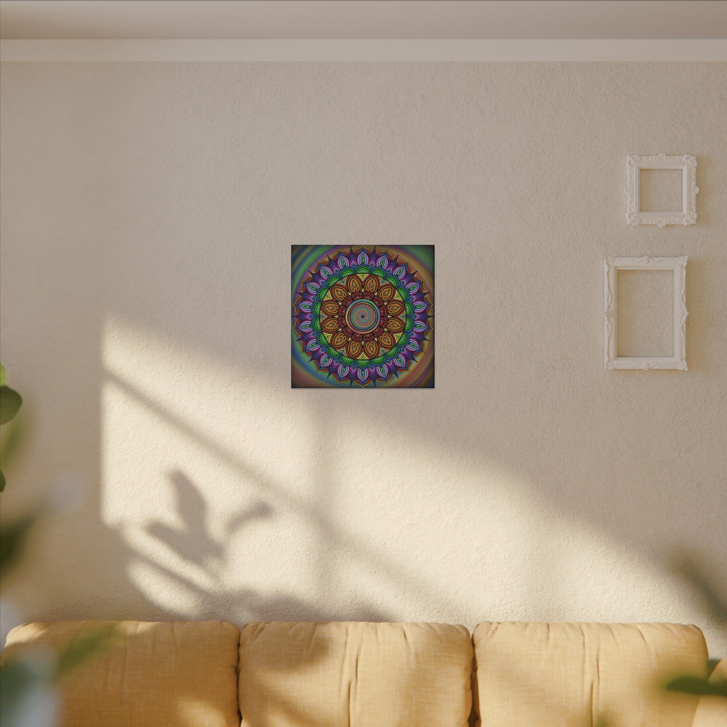Mandala Canvas Art Print, Tears of Change, By AlmaLaterArt, Mandala Rainbow Swirl, Sacred Geometry, Visionary Art for Meditation, Psychedelic Decor, Wall art
