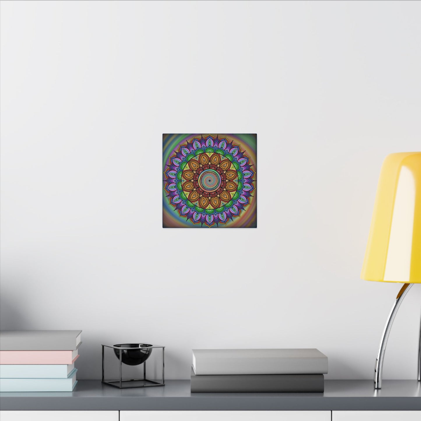 Mandala Canvas Art Print, Tears of Change, By AlmaLaterArt, Mandala Rainbow Swirl, Sacred Geometry, Visionary Art for Meditation, Psychedelic Decor, Wall art