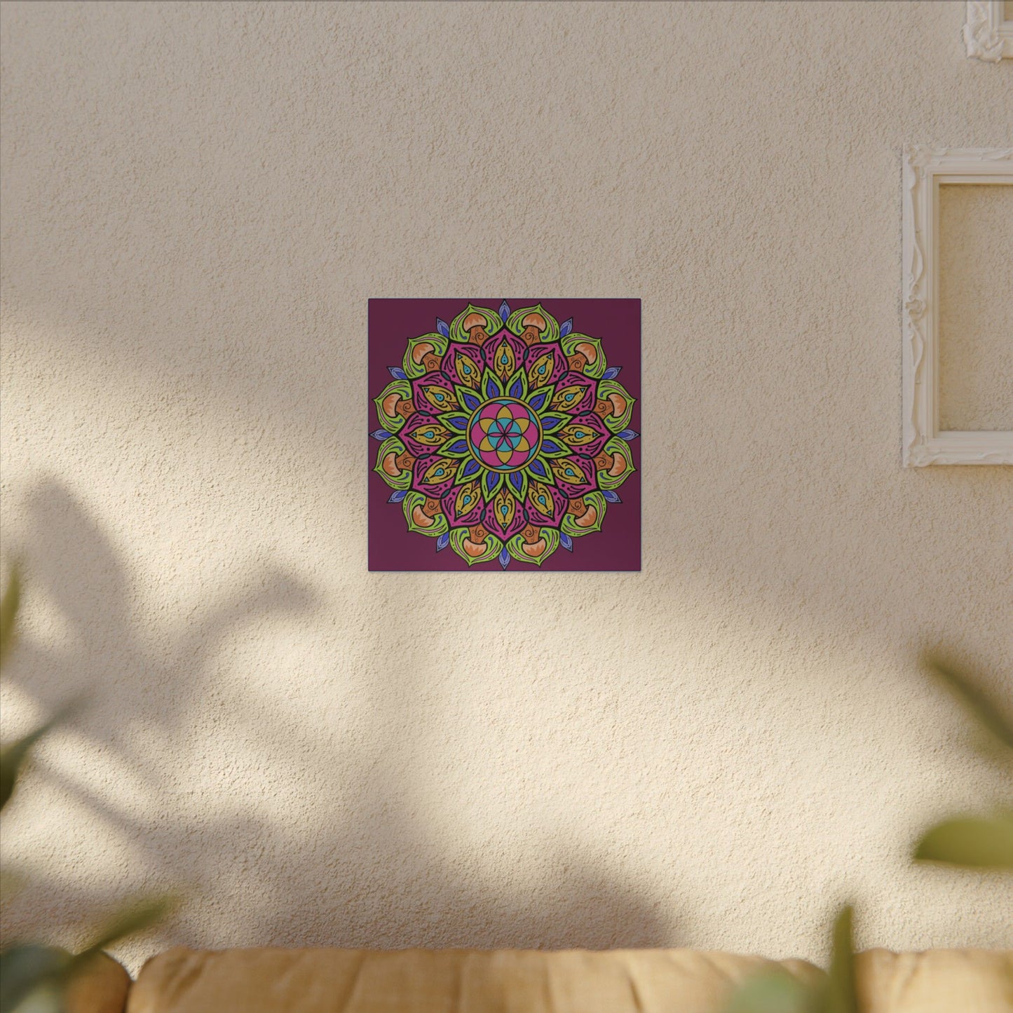 Meditation Tool "The Power of Mushrooms" Digital Art by AlmaLaterArt, Canvas Print, Sacred Geometry Mandala,Psychedelic Visionary Art
