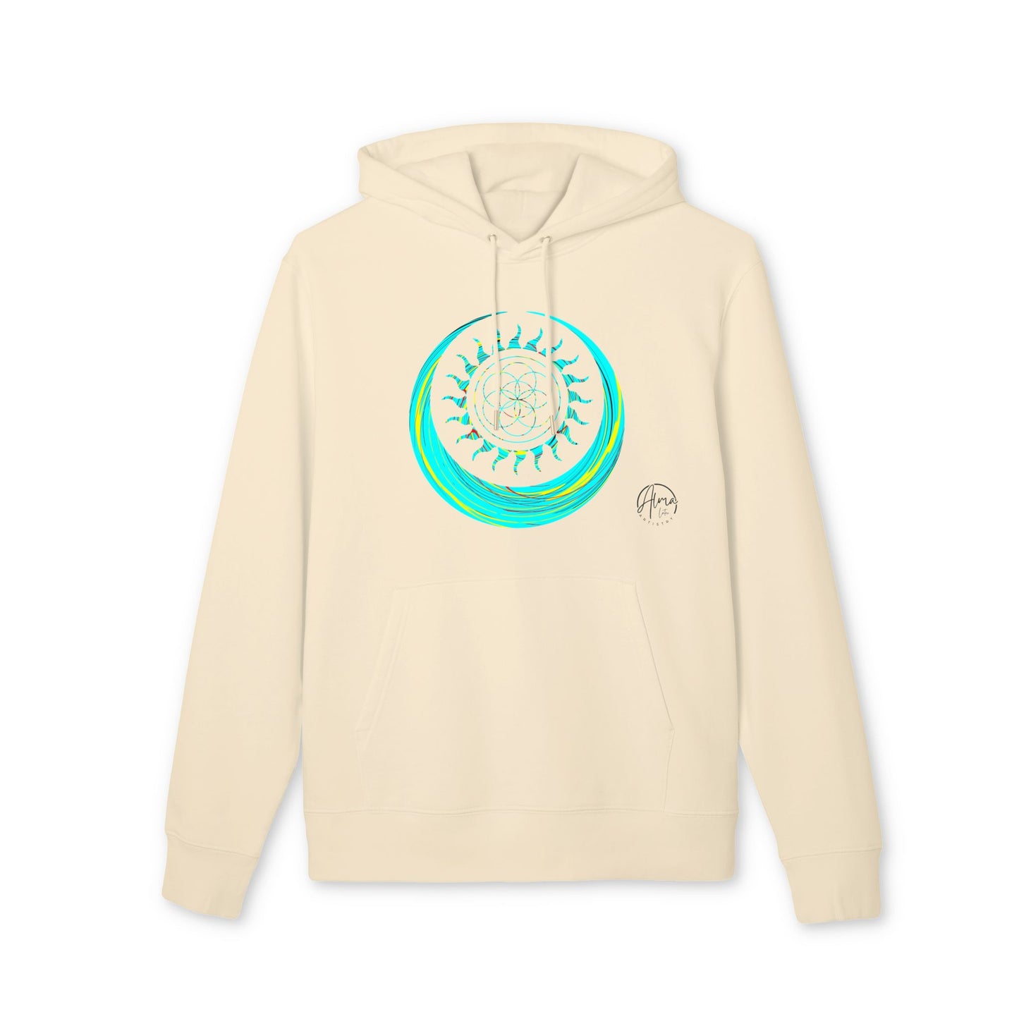 Vibrant Art Hooded Sweatshirt for Free Spirits, Cozy Hoodie, Graphic Sweatshirt, Summer Vibes, Beach Lover Gift, Unisex Pullover