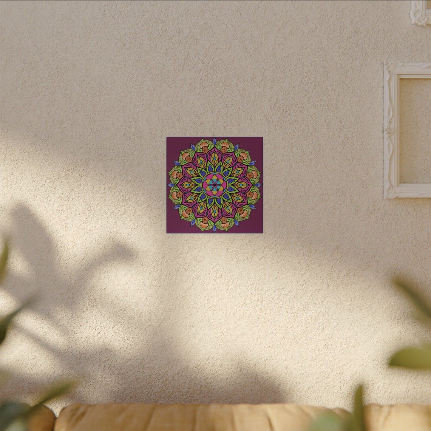 Meditation Tool "The Power of Mushrooms" Digital Art by AlmaLaterArt, Canvas Print, Sacred Geometry Mandala,Psychedelic Visionary Art