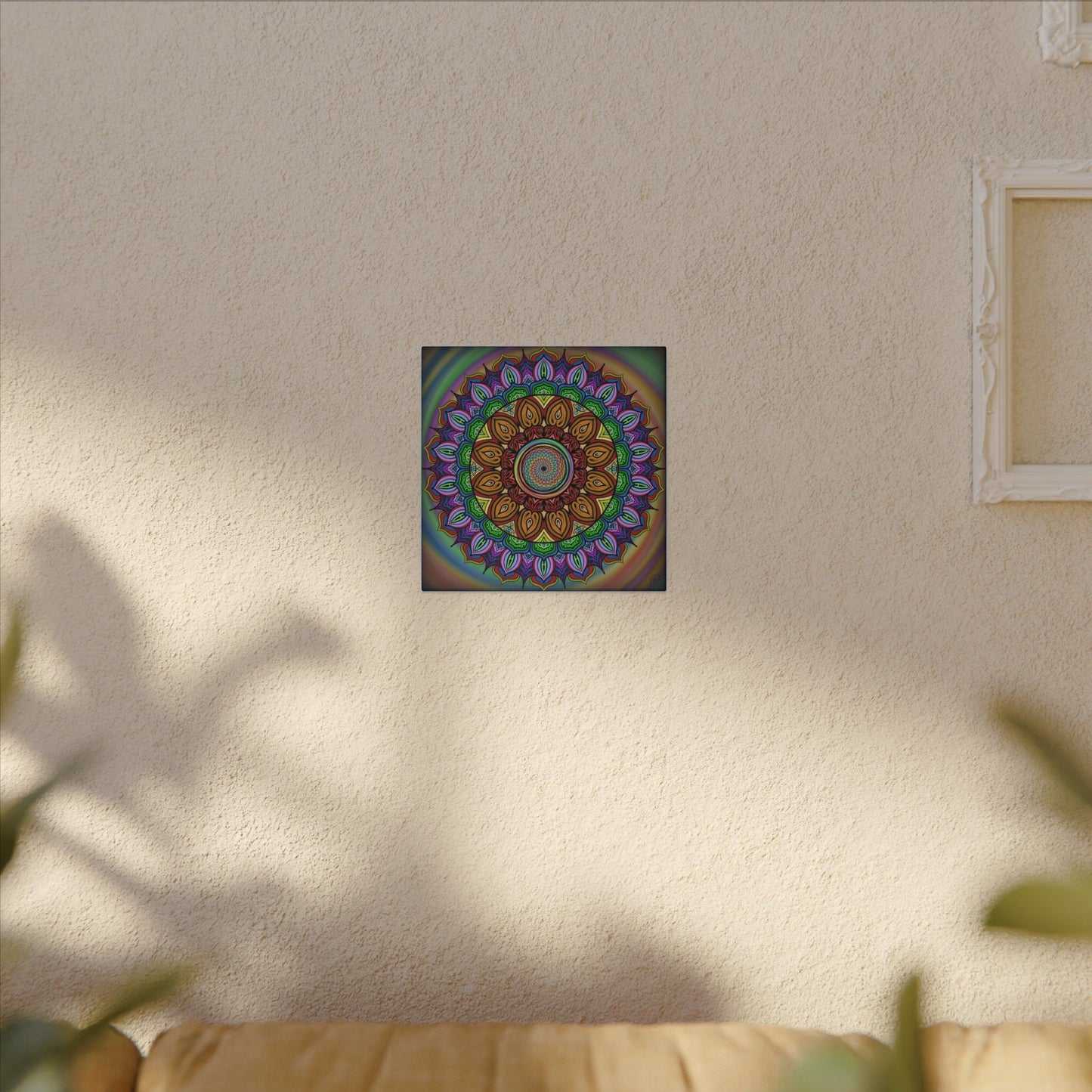 Mandala Canvas Art Print, Tears of Change, By AlmaLaterArt, Mandala Rainbow Swirl, Sacred Geometry, Visionary Art for Meditation, Psychedelic Decor, Wall art