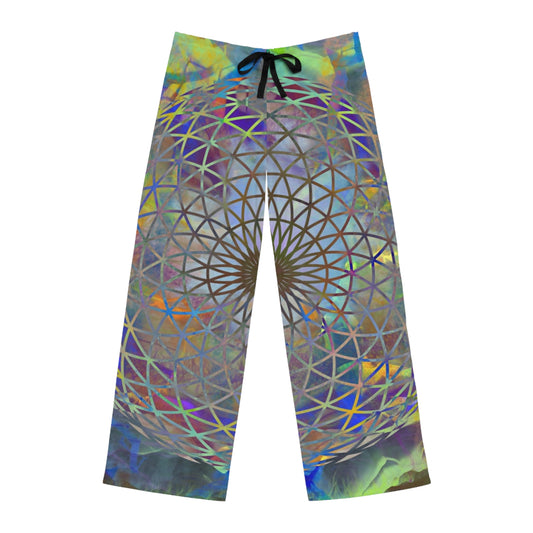 Sacred Geometry Festival Pants, Men's Pajama Bottoms, Psychedelic Lounge Wear, Boho Dance Apparel, Hippie Nightwear